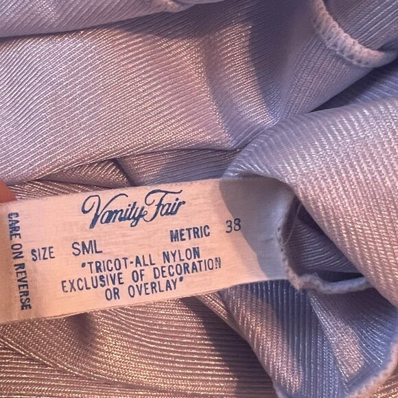 Vintage Vanity Fair Small Blue Nightgown With Lace Yoke - Picture 6 of 8